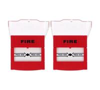 JOYOFREELY 2 Pièces Bouton D'alarme Incendie Manuel Rouge Réinitialisation Rapide, Compatible Système, Installation Facile pour Bureau et Hôtel, Design à Réponse Rapide en Plastique