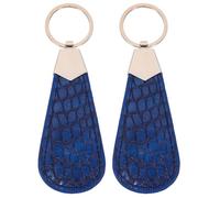 JOYOFREELY 2 Pièces Chausse-pied Portable en Métal Bleu Léger et Compact, Aide-chaussures Pratique pour Chaussures à Talons et Usage Quotidien