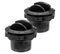 JOYOFREELY 2 Pièces Grille de Ventilation Ronde Vis et Mécanisme Pivotant | Finition Gris Foncé, Installation Facile sur Tableau de Bord, Fonctionnement Silencieux Adapté au Camping