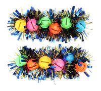 JOYOFREELY 2pcs Bracelet à Grelots pour Carnaval et Performance, Chaîne de Poignet Festive en Plastique