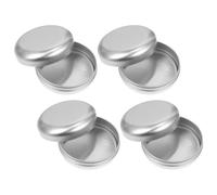 JOYOFREELY 4 Pièces Boîte à Savonnette en Aluminium Argenté 100 ML Étanche Multifonction pour Maquillage et Accessoires Domestiques Usage Voyage et Maison