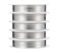 JOYOFREELY 5 Rouleaux Fil de Cuivre pour Bijoux Artisanal 7 Mètres par Rouleau 5 Rouleaux Multifonction Simple à Ranger pour Usage Domestique et Atelier