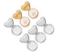 JOYOFREELY 6 Pièces Fermoirs de Boucles D'oreilles en Silicone de Cœur, Simples et Pliables, Faciles à Saisir pour Boucles D'oreilles Percées Sécurisées Quotidien