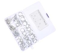 JOYOFREELY 70 Pièces Colliers de Serrage à Ressort Double Fil pour Durite Essence en Acier Argenté, Pinces Robustes et Solide pour Tuyaux de Carburant et Usage Mécanique