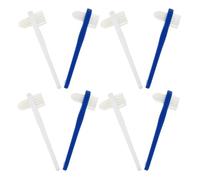 JOYOFREELY 8 Pièces Brosse à Dents pour Nettoyage Polyvalent pour Prothèses Dentaires en Plastique Double Tête Portable des Dentiers Pendant Vos Déplacements