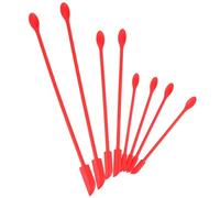 JOYOFREELY 8 Pièces Spatule en Silicone Légère et Multifonction Cuisine et Pots de Confiture, Lot de Petites Spatules Rouges pour Grattoir Cosmétique et Pâtisserie