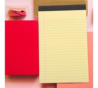 JOYOFREELY Blocs-notes à Lignes Horizontales Papier Lisse Lot de 4 en Papier Jaune, Blocs-notes Déchirables pour Bureau et Maison