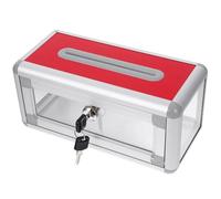 JOYOFREELY Boîte de Rangement Bureau Multifonction avec Serrure Porte Cartes Rigide et Urne Électorale Présentoir Simple et Solide pour Cartes de Visite et Scrutins