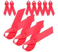 JOYOFREELY Broche Ruban Rouge Anti-sida 16 Cm X 1,3 Cm Épingle Réutilisable, Accessoire de Sensibilisation pour Collecte de Fonds, Décoration Commémorative Femme et Activité Publique