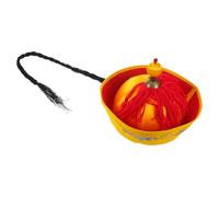 JOYOFREELY Chapeau D'empereur Chinois Traditionnel Jaune avec Queue de Cheval Tressée, en Carton et Coton, pour Fêtes Costumées et Rassemblements Culturels, Artisanat Délicat