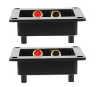 JOYOFREELY Connecteurs de Bornes Double pour Caisson de Basses et Haut-parleurs, Boîtier en Abs et Alliage, Performance Solide, pour Installation Audio à Domicile, Lot de 2