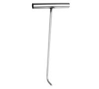 JOYOFREELY Crochet Leve Plaque en Acier Inoxydable Poignée Forme de T pour Ouverture de Regard et Porte Roulante, Outil Robuste pour Entretien des Égouts en Extérieur