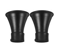 JOYOFREELY Embouts Métalliques pour Tringles à Rideaux 28 MM Lot de 2 Embouts Trompette Noirs pour Chambre et Salon Décoration Intérieure Moderne