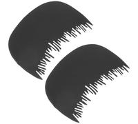 JOYOFREELY Ensemble de 2 Peignes en Plastique Noirs pour Ligne de Cheveux, Application Propre et Douce pour Cuir Chevelu, Accessoires Coiffure pour Hommes et Femmes