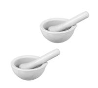 JOYOFREELY Ensemble de Mortier et Pilon en Porcelaine Blanche 60mm avec Bord Lisse et Design Ergonomique pour Écraser Remède en Laboratoire Plusieurs styles