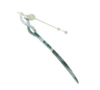 JOYOFREELY Épingle à Cheveux en Plastique Style Chinois avec Pompon Vert Accessoire Vintage et Fêtes à Thème Ancien pour Femmes, pour Occasions Spéciales