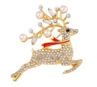 JOYOFREELY Épingle de Noël en Alliage Argenté avec Cristaux, Accessoire Vestimentaire Élégant pour Fêtes à Thème et Soirées de Noël