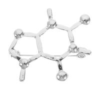 JOYOFREELY Épingle Moléculaire en Alliage de Zinc Argenté pour Décoration de Vêtements, Épingle de Sûreté Antidérapante Résistante, Présent pour Étudiants en Chimie