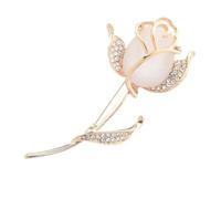 JOYOFREELY Épingle Rose en Alliage Léger avec Pierre Synthétique et Cristaux, Élégante et Confortable pour Femmes, pour Décorer Paquet ou Offrir la Saint-valentin