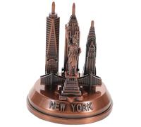 JOYOFREELY Figurine Ville de New York en Métal Vintage, Décoration Intérieure Élégante pour Étagère ou Armoire, Ornement de Bureau Charme Historique