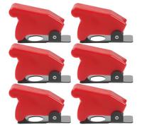 JOYOFREELY Interrupteur à Bascule Protection Lot de 6 Couvercles 12 MM Rouges, Étanches Anti-Poussière, Résistants aux Chocs pour Applications Industrielles et Extérieures