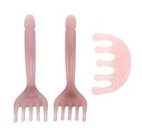 JOYOFREELY Masseur de Cuir Chevelu Manuel à Cinq Griffes en Résine Rose, Outil de Massage Doux Peau, Soulagement du Stress, Pack de 3 Pièces pour Bras et Cou