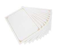 JOYOFREELY Papier de Certificats Vierges A4 Or Bordure Dorée, 10pcs, Papier Lisse pour Écriture Facile, pour Certificats de Fin D'études et Reconnaissance Employé