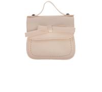 JOYOFREELY Paquet Bandoulière pour Petite Fille Blanc en PU Grand Compartiment et Texture Délicate, Design Simple et Nœud, Usage Quotidien