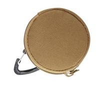 JOYOFREELY Petit Porte-Monnaie avec Fermeture Éclair en Nylon et Mousqueton Pratique, Paquet Rond Minimaliste pour Pièces de Monnaie et Clés, Usage Quotidien Voyages