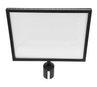 JOYOFREELY Porte-Panneau Portrait Double Face A3 Noir pour Poteau à Sangle Rétractable, Signalisation Verticale pour Gestion de Foule en File d'Attente Commerciale