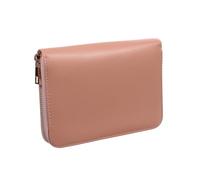 JOYOFREELY Portefeuille Budget en PU Rose avec Rangement Organisé et Fermeture Éclair, Grand Format A7 pour Bureau et Shopping Quotidien