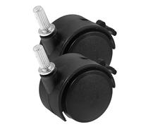 JOYOFREELY Roulettes Pivotantes Légères en Plastique et Fer 2pcs de Rechange Noir pour Portant à Vêtements Frein pour Étendoir à Linge