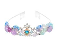 JOYOFREELY Serrage-tête Femme Bleu Coquillages, Accessoire Coiffure Princesse pour Fêtes, Mariages Plage et Célébrations Sous-marines, Bandeau Décoratif Océanique