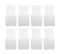 JOYOFREELY Urne Multifonctionnelle en Papier Blanc pour Collecte de Dons et Vote, Boîte à Loterie Simple et Résistante, Lot de 8 Pièces pour Événements et Fêtes