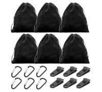 JOYOLA Lot de 6 Sacs de Lestage Portables pour Tonnelle, 6 Sacs de Poids+6 Boucles d'escalade+6 Clips pour Rideaux D'extérieur, Tentes, Nappes, Auvents, Tapis de Pique-Nique