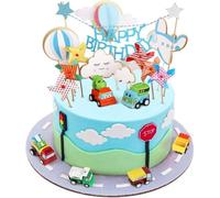 Joyoldelf Cake toppers 1er anniversaire garçon voiture décoration de gâteau jouet décoration de gâteau licorne garçon anniversaire décoration garçon anniversaire Gesch