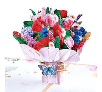 joyoldelf Carte Florale Pop-up - Cadeau pour Grand-Mère et Mère, Bonne Fête Mamie Carte de Vœux avec Enveloppe,Carte cadeau 3D pour un anniversaire ou comme bon cadeau