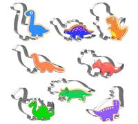 Joyoldelf Emporte Piece Dinosaure 8 Pcs - DIY Emporte Piece Patisserie et Biscuit Inoxydable, Mini Moule Gateau Enfant Personnalisé, Outils Pour DéCouper Pâte Polymère Fondant Formes de Pâtisserie