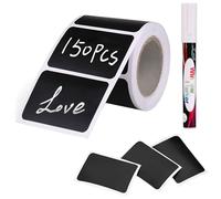 Joyoldelf Lot de 150 Etiquettes Autocollantes, Etiquette Epices avec Stylo, étiquettes pour Bocaux pour la Cuisine - Pour Pots à épices, Confitures, etc. - 6 x 4 cm (Rectangulaire)