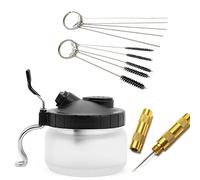 JOYOOO 4 SET aérographe pistolet lavage nettoyage outils -Pot de nettoyage, brosses de nettoyage, nettoyage des aiguilles,Aiguille nettoyage