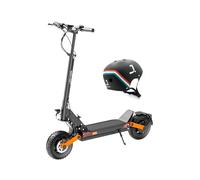 Joyor S-Pro Trottinette électrique tout-terrain pour adultes, haute autonomie 90 km, double moteur 2 x 500 W, roues de 25,4 cm, double suspension, freins à disque hydrauliques, homologué DGT + casque
