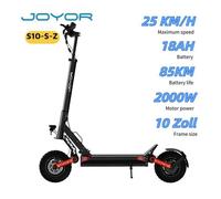 JOYOR S10-S-Z，Trottinette Electrique Pliable，Autonomie 85KM，Double Moteur 2*1000W，60V，18Ah ，Hydraulique，Pneus tout-terrain 10""