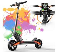 JOYOR S5 Trottinette Electrique Adulte Professionelle Autonomie 50KM Moteur 600W Batterie 48V 13Ah Trotinette Electrique Ultra Legere Pneus Tout Terrain Double Suspension Scooter Electrique Adulte