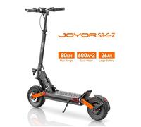 JOYOR S8-S-Z Trottinette Électrique Moteur Double 600W*2 25km/h Autonomie 80km Batterie 48V 26Ah Pneus 10 Pouces Pliable