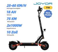JOYOR T10-Trottinette électrique-Pliable-Double Moteur 2000W-Batterie 60V-18AH-60km/h-Pneus 10""-Freins hydrauliques-Autonomie 75km
