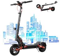 JOYOR T6 Trottinette Electrique Adulte Sportive Professionelle Autonomie 55-75KM Moteur 600W Batterie 48V 18Ah Trotinette Electrique Puissante Tout Terrain Double Suspension, Scooter Electrique Adulte