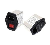 JoyousMall 3A 6A 10A CW2B-T CW2C-T IEC Socket Filtre d'alimentation avec interrupteur de sécurité léger, boîtier en métal pour suppresseur de bruit EMI pour équipements de communication et mécaniques