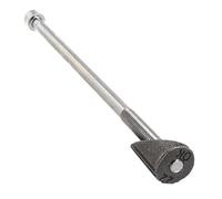 JoyousMall Adaptateur de tige de vélo en acier de 22,2 mm, boulon et cale de 170 mm chromé, extenseur pour vélo de route et vélo de croisière, argenté