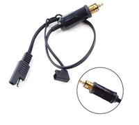 JoyousMall Câble adaptateur DIN vers SAE pour moto BMW, pour prise Hella vers câble de batterie, câble de connecteur d'alimentation 12-24 V 10 A, 35 cm, noir