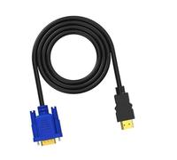JoyousMall Câble adaptateur mâle vers VGA D-Sub mâle, cordon convertisseur vidéo HD 1080p avec triple blindage pour PC, ordinateur portable, TV, moniteur, projecteur, noir